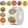 Cartoon Animal Roll Stickers Cute Anime High Appearance Level Handbook Decoration Sealing Stickers Student Tape