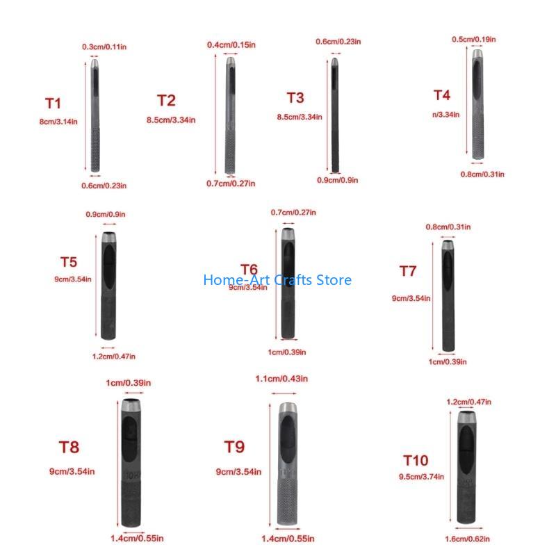 Y3NA Professional Leather Puncher Tool Hollow Leather Hole Punches Round Hole Punches