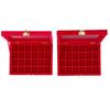 2pcs Velvet Jewelry Storage Box 24 Grids Jewelry Ring Display Box with Transparent Lid for Earrings Rings Bracelets