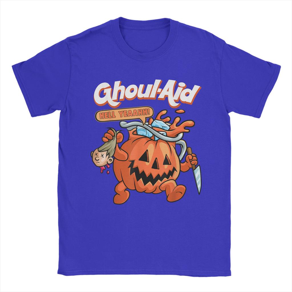 Cool Ghoul Aid Funny Ghoul Pumpkin Cute Meme Halloween T Shirt  Fashion T Shirts Short-Sleeve Tops Summer Plus Size 5XL Clothing