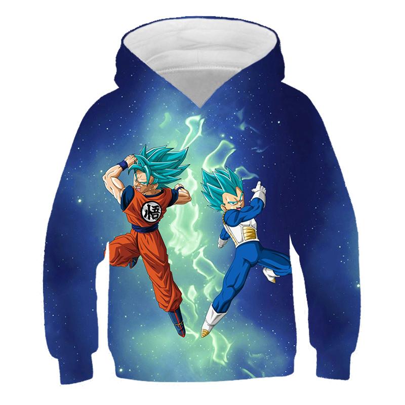 2025 Barn Japansk Anime Super Dragon Ball Pullover Super Goku 3D-trykk Gutt Streetwear Mote Genser Casual Dragon Ball Kul Hettegenser