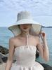 Breathable tea picking sunscreen hat women's new summer sun hat women's face covering large brim outdoor sun hat