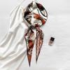 Korean Version of Versatile Early Autumn New Silk Scarf for Women Printed Clothing Decorative Scarf Headband Narrow Long Ties Bag Streamer