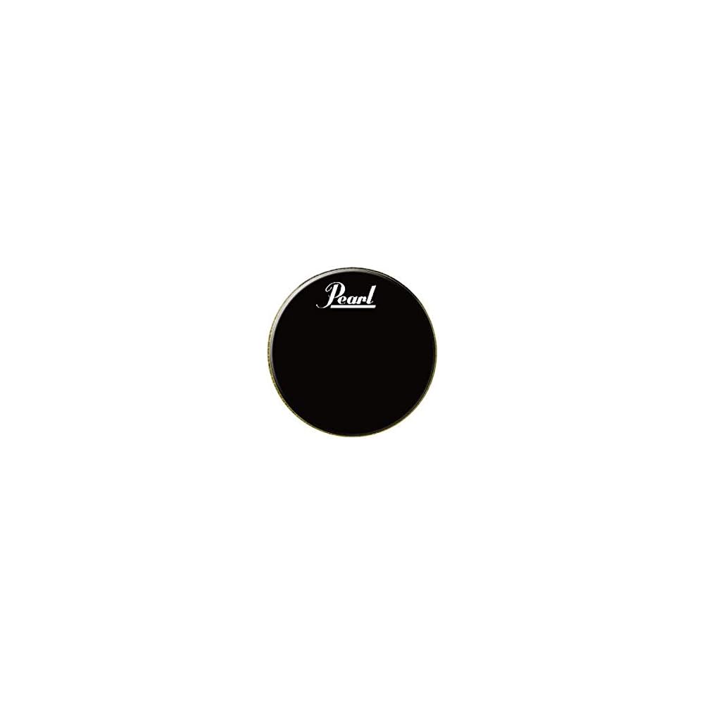 REMO EB-24BDPL Black Beat Drumhead, 24-inch Bass Drum Head, PEARL LOGO