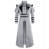 Banchetto di Corte Medievale Cerniera Lunga Spacco Costume di Scena Abbigliamento Stile Cappotto da Uomo Design alla Moda ed Elegante