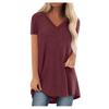 Women's V-Neck Swallowtail Short-Sleeved T-Shirt Set - 3 Pieces, Daily Casual Wear
