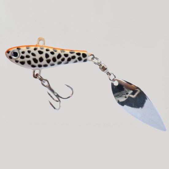 5Pcs Fishing Lures Realistic Looking Bright Colors Rotation Spoons Freshwater Spinner Artificial Metal Lures Hard Baits