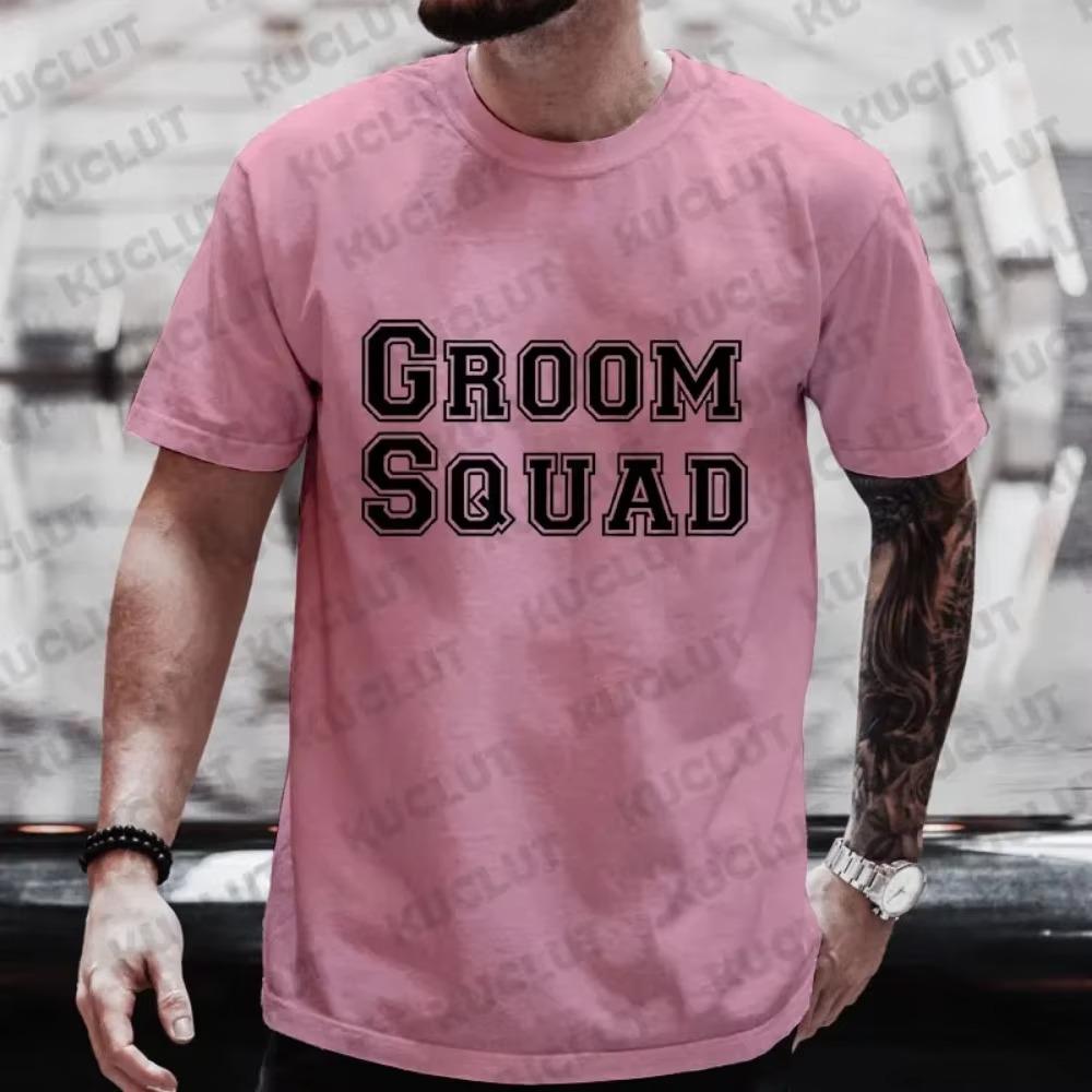 Groom Squad T-shirt Single Farewell Bachelor Party Blouses Team Future Groom Best Man Tees Engagement Wedding Graphic EVG Tops