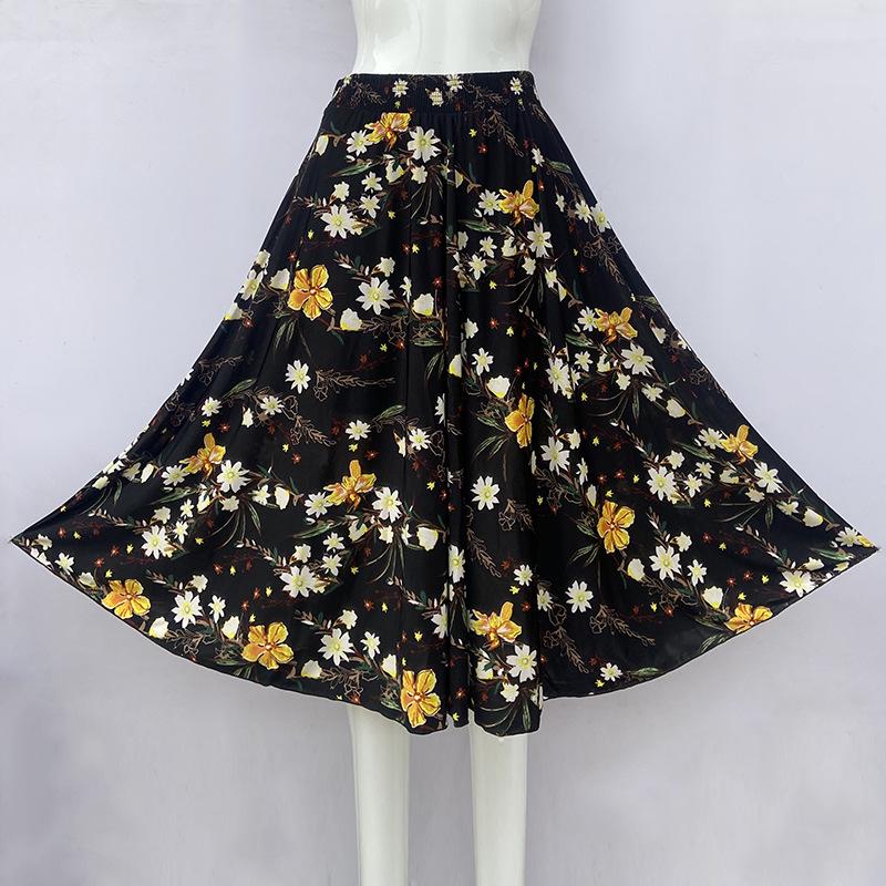 

Цветочная юбка от солнца из ледяного шелка для женщин среднего и пожилого возраста One Size, 72cm Length, Fits Up to 160 lbs