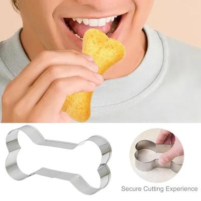 Stainless Steel Bone Cookie Cutters Food Grade Dishwasher Safe Non-stick Metal Fondant Biscuit Cutting Mold Kitchen Baking Tools