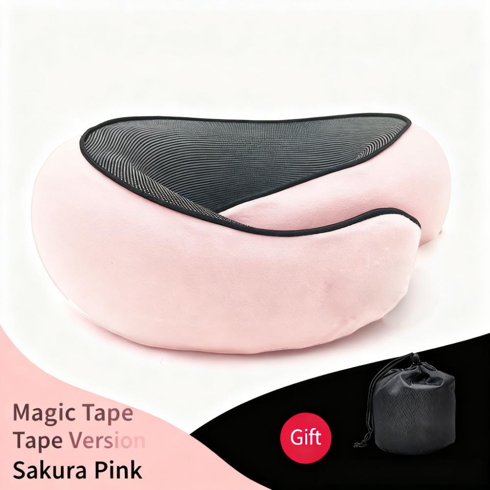 U-förmiges Memory-Schaum-Kissen, faltbares Nackenkissen für Reisen, Flugreisen, Nickerchen, Halswirbel-Stützkissen