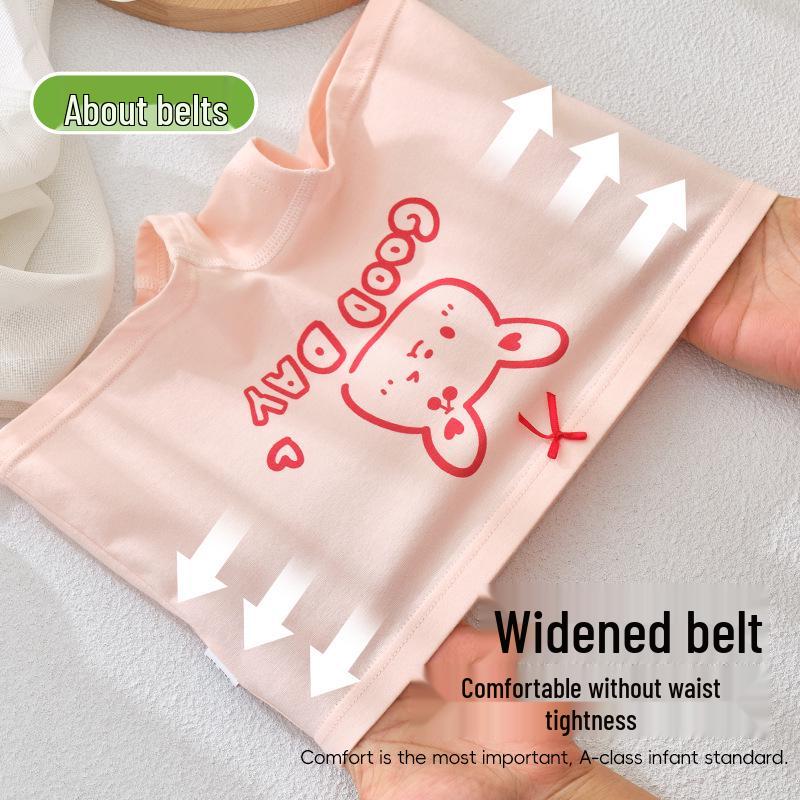 Girls' Pure Cotton Antibacterial Boxer Briefs for Kids - No Wedgie Design