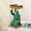 Simulated Kneel Down Resin Statue Model Spoof Tray Stand  Kids Birthday Gift