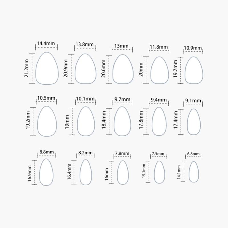 Short Almond Press on Nail,30Pcs Wine Reds Fake Nail in 15 Sizes Glossy False Nail Acrylic Stick on Nail for Women