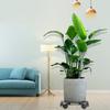 Plant Stand On Wheels Flower Cart Plant Mover With Wheels 3X Heavy Duty Metal Planter Pallet Flower Pot Mover With 6 Casters For