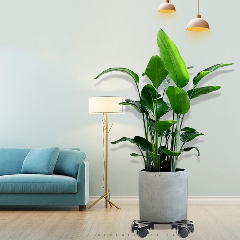 Plant Stand On Wheels Flower Cart Plant Mover With Wheels 3X Heavy Duty Metal Planter Pallet Flower Pot Mover With 6 Casters For