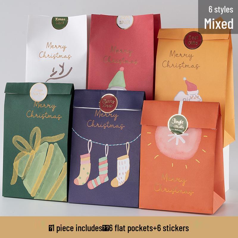 Creative Children's Christmas Gift Bag with Safe Apple Candy - Handheld Paper Packaging Box