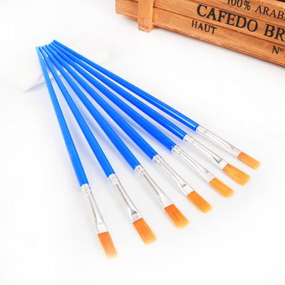 Set de 5 Pinceaux de Peinture Art Round Flat Hair Nylon Hair Pinceau Stylo pour Huile Acrylique Aquarelle Fournitures d'Art Scolaire
