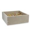 Dry Pool 110X110X40Cm Velvet Soft Beige With 600pcs Balls: Light Gold, Pearl, Beige, Rose Gold