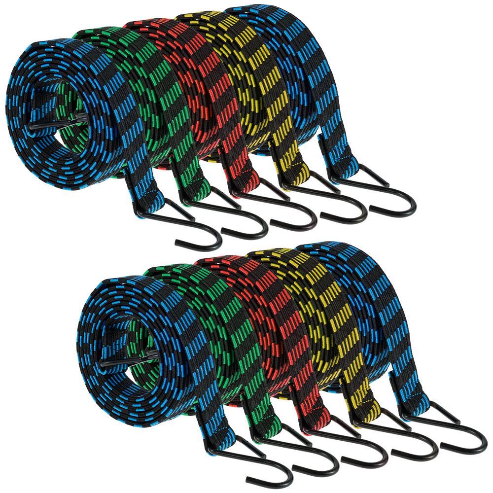 5/10Pcs Elastics Luggage Rope Cord Motorcycle Bikes Cargo Fixed Strap with Hooks Heavy Duty Car Moving Cargo Bundle Rope