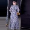 Stand Collar Long Sleeve Ruffle Waist Courtly Light Skirt - Spring 2026 Women's Collection