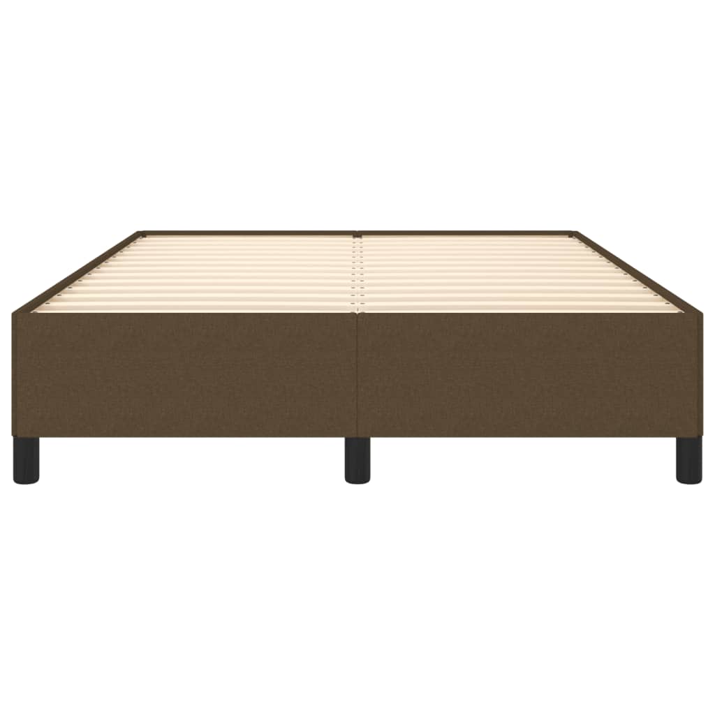 Vidaxl Bed Frame Without Mattress, Dark Brown, 140X190 Cm, Fabric