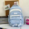 Schoolbag Korean Version of Mori Primary School Student Schoolbag Female High-value Plaid Contrasting Color College Style Middle School Student Multi-