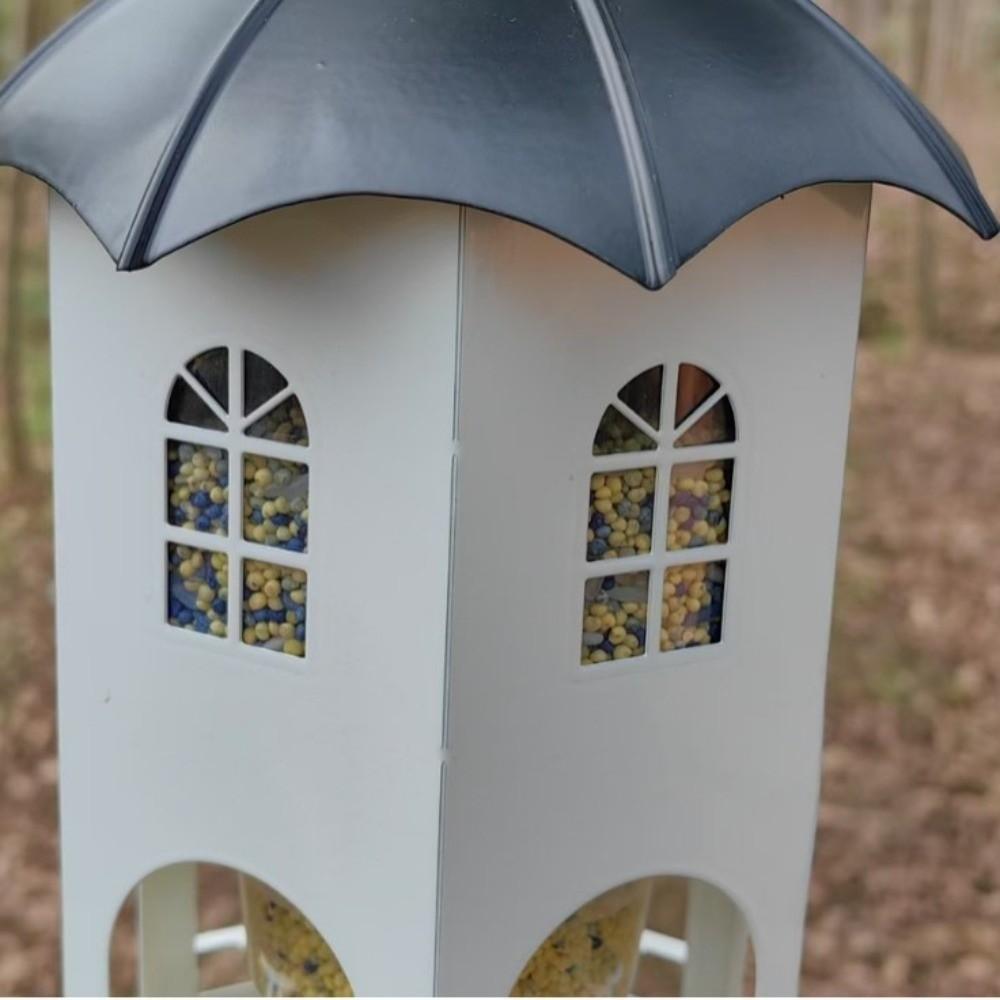 Waterproof Castle Bird Feeder Squirrel Proof Bird Feeding Station Hanging Bird Feeder  Patio