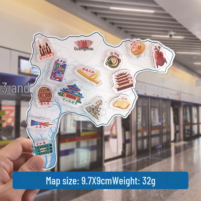 Benutzerdefinierter 3D Xi'an Stadt Acrylkarte Kühlschrankmagnet - Kulturelles & Kreatives Souvenir