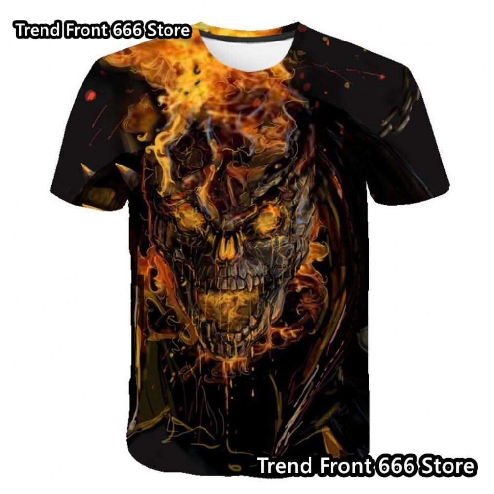 

Топы для мужчин и детей с 3D-принтом «Призрачный гонщик», летние футболки с коротким рукавом и круглым вырезом, повседневные футболки в винтажном стиле для мальчиков и мужчин, больших размеров XL