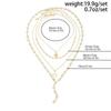 IngeSight.Z 4Pcs/Set Creative Elegant Five-Pointed Star Pendant Necklace Fashion Imitation Pearl Y-Shaped Long Chain Jewelry New