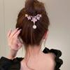 Flower Women Hair Claw Hair Bun Fixed Clip Korean Style Ponytail Buckle Butterfly Pearl Hair Clip