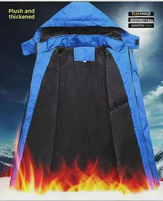 Men's 2024 Winter Windproof Breathable Cotton-Blend Jacket for Mountaineering