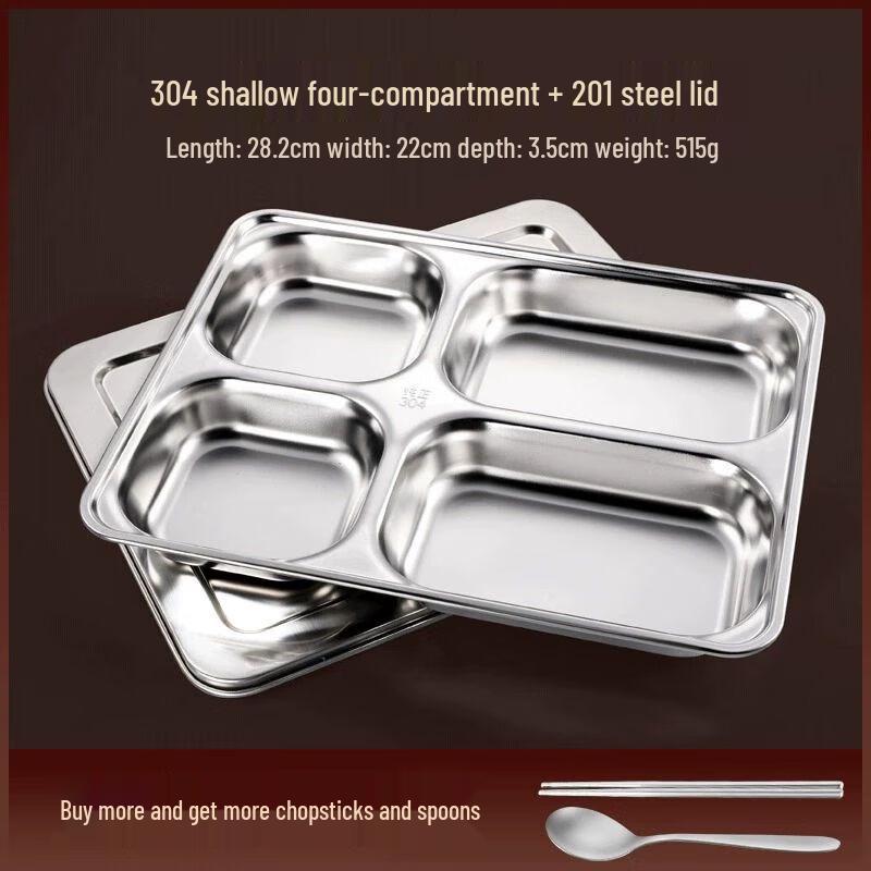 Stainless Steel Divided Lunch Tray