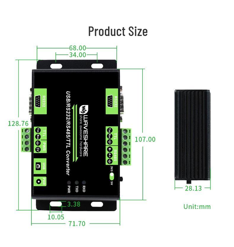 FT232RNL Industrial-Grade Multi-Protocol Isolated Converter