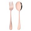 2Pcs Mirror Gold Cutlery Set Service Spoon Fork Dinnerware Cutlery Set Stainless Steel Kitchen Buffet Dinner Restaura Tableware