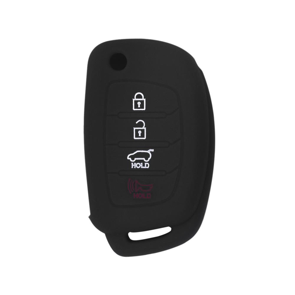 

Suitable for Hyundai Ix35 Folding 4-button Silicone Key Cover Hyundai Elantra Car Remote Control Key Bag