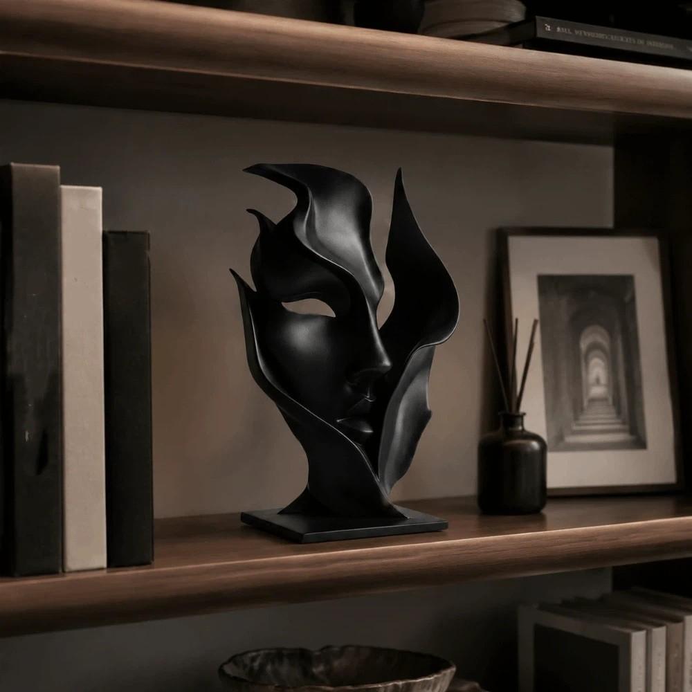 3D Geprinte Huisdecoratie Beeld Kunst Decoraties Grappige Halve Gezichtsbeeldhouwwerk Kantoor