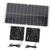 80W Double Solar Exhaust Fan with Monocrystalline Silicon Panel IPX7 Rain Proof High Speed Low Noise 6.7in Solar Ventilation Fan for Pet House