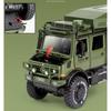 1/32 Scale Benz Unimog Alloy Model Car with Sound and Light, Pull Back Car Model for Kids Toys Party Gifts Collectible