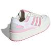 Adidas Originals Forum Bold Stripes Comfortable Versatile Low-Top Skate Shoes Women Sneakers White Pink ID0404