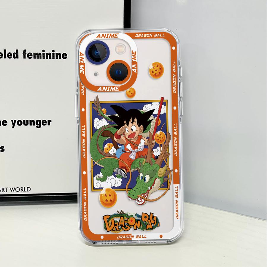 

Soft Phone Cover Case for iPhone 12 Mini 7 8 13 12 11 Pro MAX 16 15 14 Plus XR 16e 17 Air Dragon Ball Manga Shenron Goku iPhone 12 mini