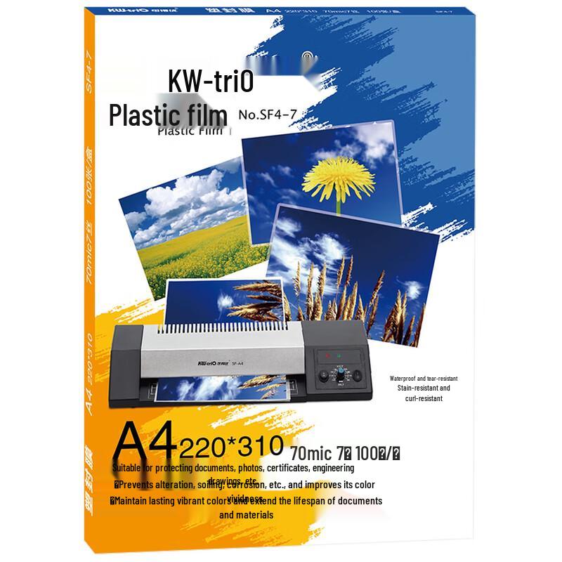 KW-triO A4 Transparent Laminating Film CN plug (adapter included)