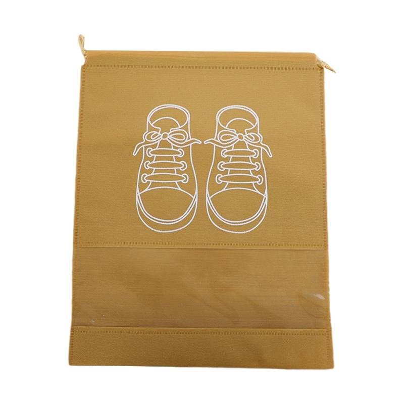 10Pcs/Set Shoe Dust Covers Non-Woven Dustproof Drawstring Clear Storage Bag Travel Pouch Bags Drying Shoes Protect Shoes