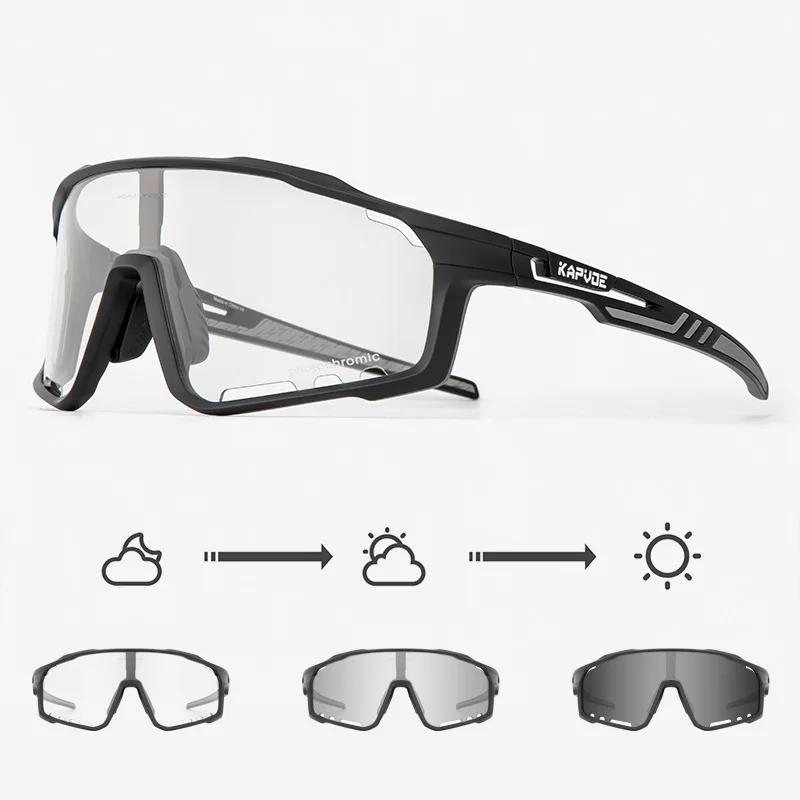 

Photochromic Men Women Cycling Glasses Discoloration Mountain Bike Goggles Sport Fishing Running Sunglasses MTB Bicycle Eyewear