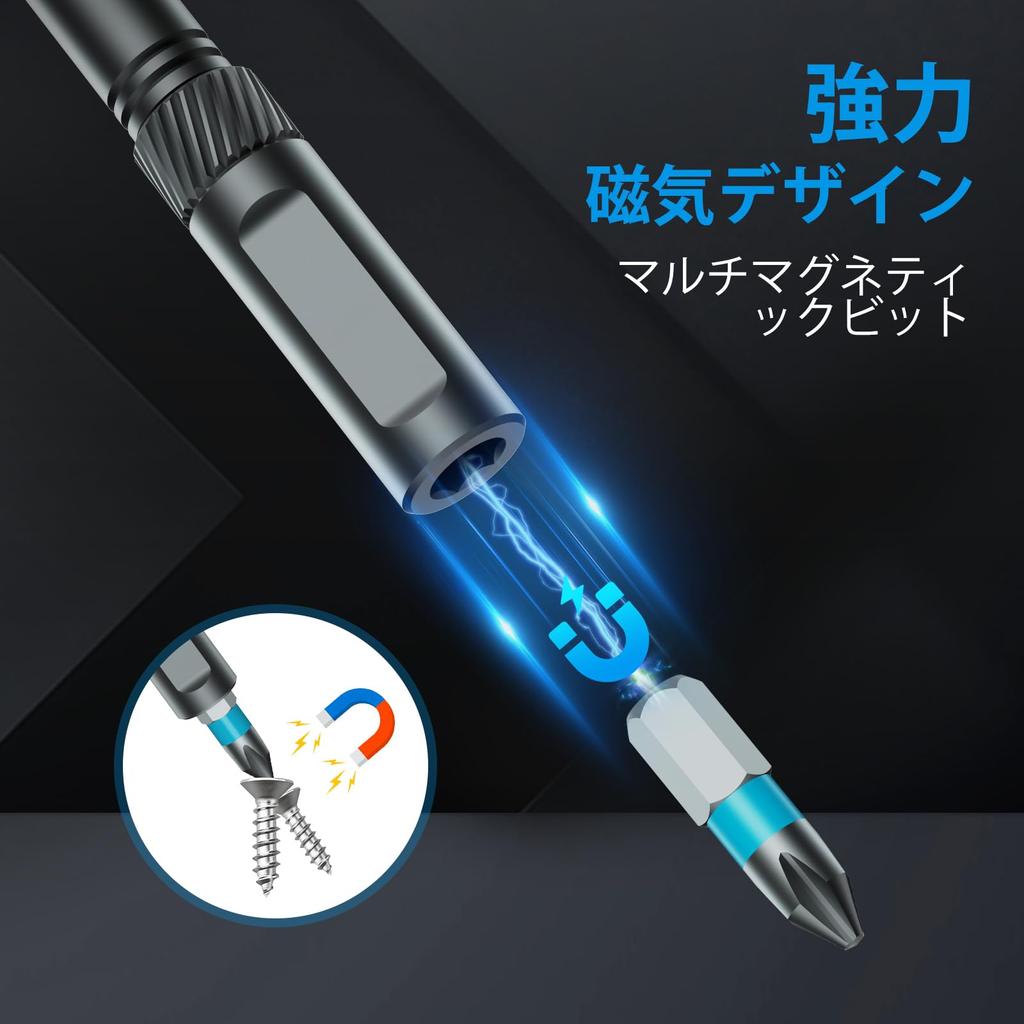 Ratchet Screwdriver Set with S2 Steel Lightweight Aluminum Suitable for Home and DIY 24-Piece Bits, Handle, Appliances, Automotive,