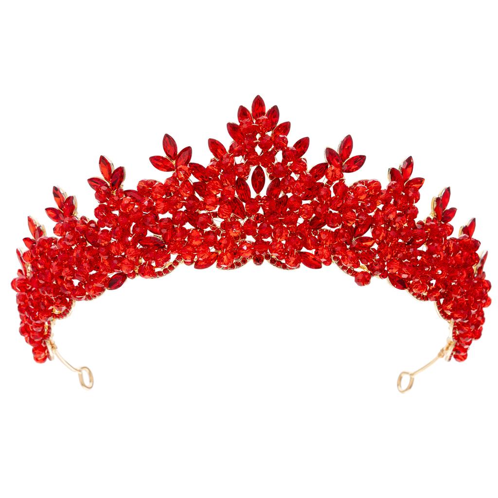 Baroque European and American Beauty Pageant Bridal Crown Tiara Alloy Crystal Wedding Headband Hair Accessories Crown