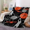 basketball Theme Printed Blanket - Perfect for Couch, Bed, Travel & Outdoor Use | Machine Washable, Cozy & Durable.