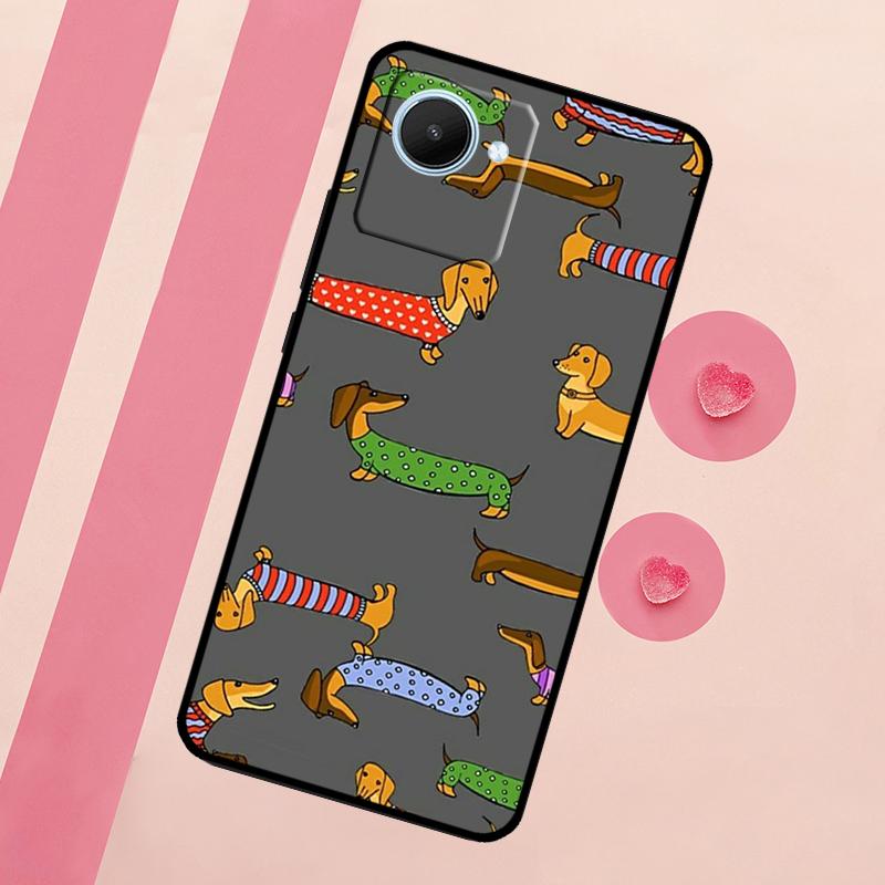 

Чехол для собаки таксы для Realme C33 C55 C30 C31 C35 C53 C11 C15 C25s C21Y GT Neo 5 3T 2T 9 10 11 Pro Plus Realme GT Neo 2T