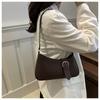 Chic Faux Leather Underarm Bag for Women Trendy Single Shoulder Crossbody Purse Fashionable French Style Daily Handbag CLE